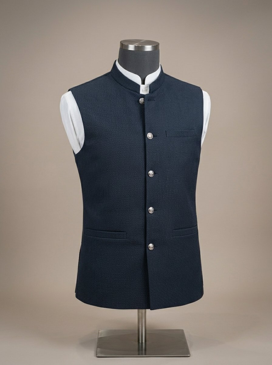 Premium Navy Bleu Waistcoat